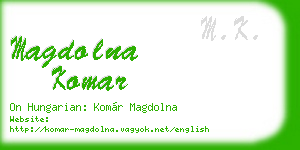 magdolna komar business card