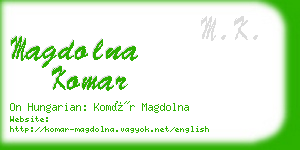 magdolna komar business card